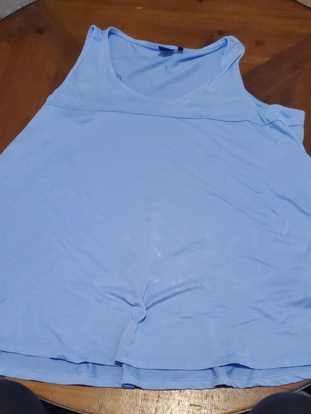 Kaari Blue Soft Sky Blue Sleeveless Tank